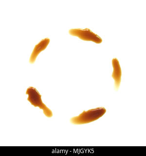 Coffee cup rings isolated on a white background Stock Photo