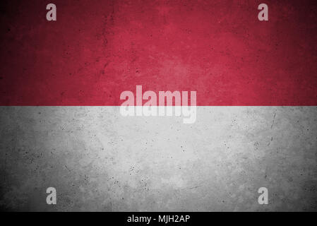 indonesia  flag pattern on the concrete wall. Stock Photo