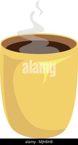 Coffee Cup Icon. Flat Color Design. Vector Illustration Stock Vector 