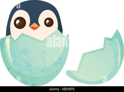 chick in egg Stock Vector