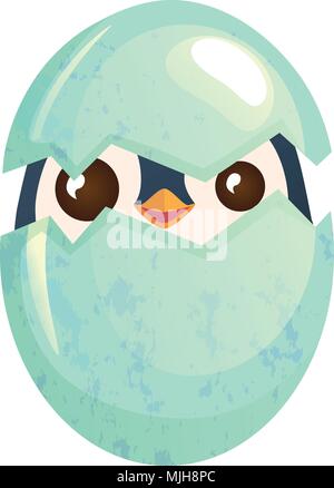 chick in egg Stock Vector