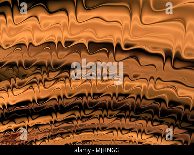 bright gold fractal pattern with blurred wavy effect  Stock Photo