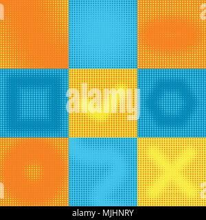 Yellow blue halftone Gradient Texture Pop Art Stock Vector