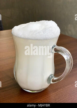 Turkish Drink Ayran or Kefir / Buttermilk made with yogurt. Traditional Beverage. Stock Photo
