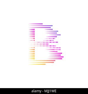 Abstract letter B logo,fast speed, moving. Vector Stock Vector