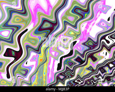abstract fractal design background with multicolored multiple curved lines Stock Photo