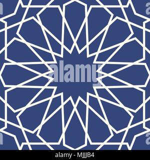 Geometric arabic seamless pattern. Abstract islamic vector background. Stock Vector