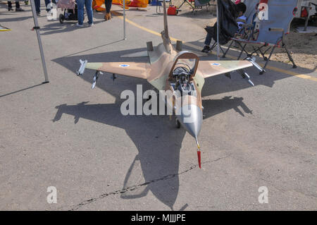 Radio controlled model aircraft demonstration at the IAF Air Show, Haifa, Israel Stock Photo