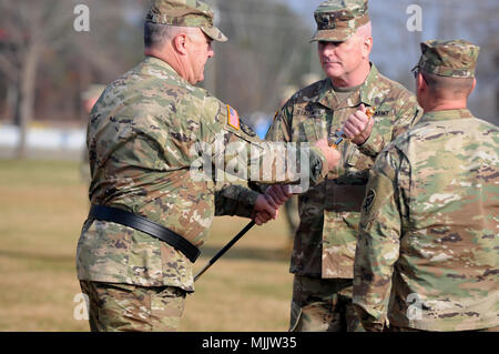 Command Sgt. Maj. Kevin J. Stallings Stands In Front Of The Color Guard ...