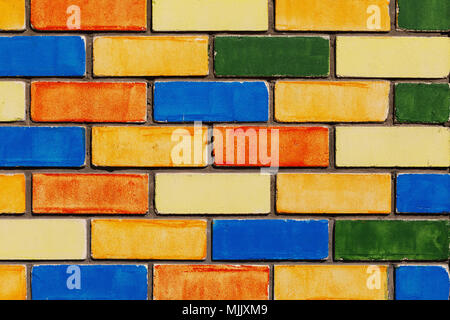 Brick colored wall. Texture close-up Stock Photo