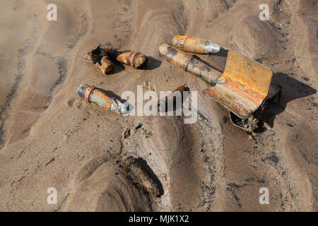 aircraft bombs and ammunition, air raid,  poison gas attack, Iran Stock Photo