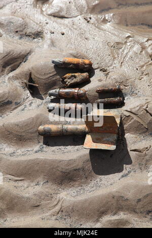 aircraft bombs and ammunition, air raid,  poison gas attack Damascus, Syria Stock Photo