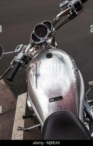 Classic Harley Davidson motorcyle; historic Salida; Colorado; USA Stock Photo