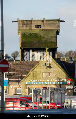 Carnforth Railway Station in Lancashire England UK. The station became famous for featuring in the 1945 film Brief Encounter. Stock Photo