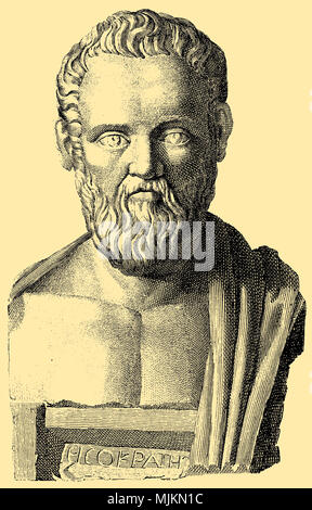 Isocrates. Bust in the Villa Albani. According to Visconti, Stock Photo