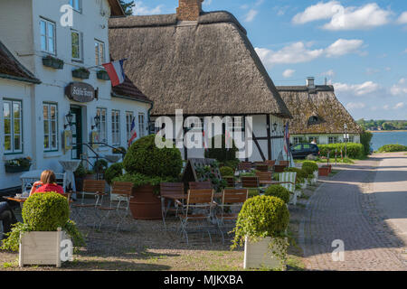 Restaurant Schlie-Krog, Thumgy, OT Sieseby, Landschaft Schwansen, Schleswig-Holstein Stock Photo