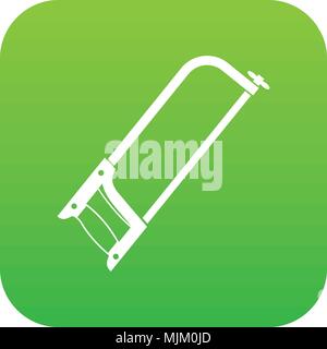 Hacksaw icon digital green for any design isolated on white vector illustration Stock Vector