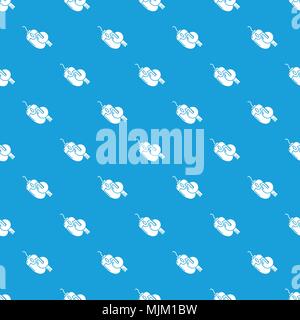 Computer mouse repair pattern vector seamless blue Stock Vector