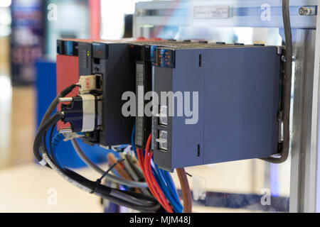 the PLC Controller for industrial machine ; close up Stock Photo