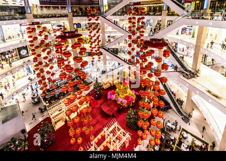 Pavilion shopping mall preparing for the Chinese New Year in Kuala Lumpur Malaysia Stock Photo