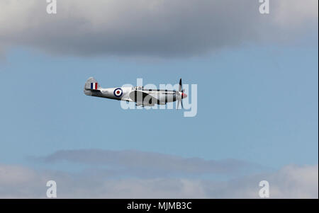 Spitfire PR XIX at Biggin Hill Airshow Stock Photo