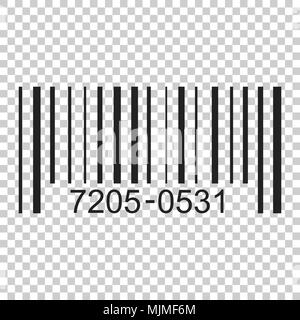 Barcode product distribution icon. Vector illustration on isolated transparent background. Business concept barcode pictogram. Stock Vector