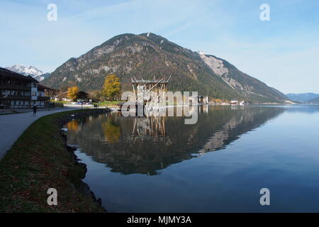 View over Lake Achen, Pertisau, Austria Stock Photo