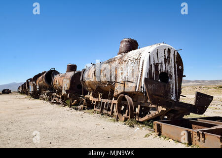 The train cemetery of Uyuni (Bolivia)