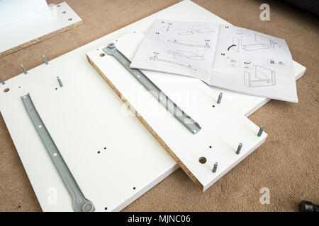 Ikea self assembly furniture and instructions Stock Photo