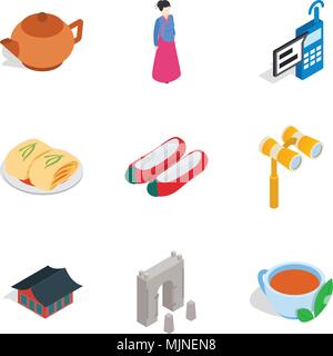 General improvement icons set, isometric style Stock Vector