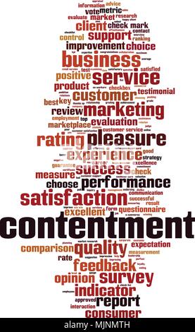 Contentment word cloud concept. Vector illustration Stock Vector