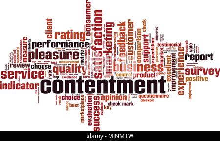 Contentment word cloud concept. Vector illustration Stock Vector