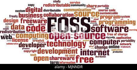 FOSS word cloud concept. Vector illustration Stock Vector Image & Art ...