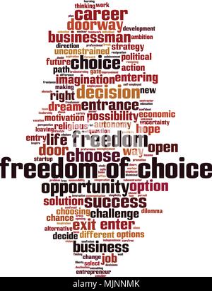 Freedom of choice word cloud concept. Vector illustration Stock Vector ...