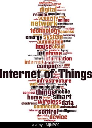 Internet of Things word cloud concept. Vector illustration Stock Vector