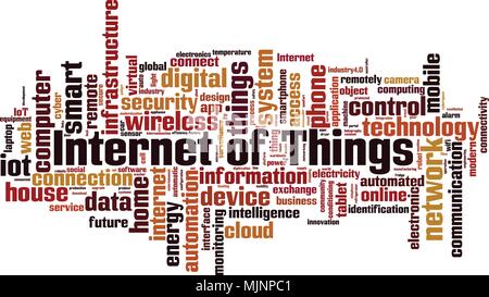 Internet of Things word cloud concept. Vector illustration Stock Vector