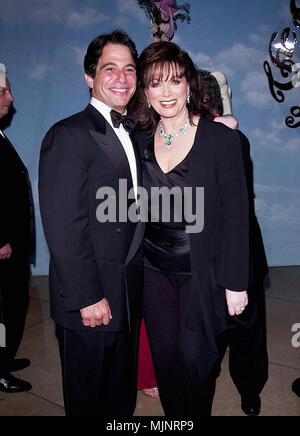 28 Oct 2000, Los Angeles, California, USA --- Original caption: The Carousel of Hope, a benefit for the Children's Diabetes Foundation was held at the Beverly Hilton, in Los Angeles. --- ' Tsuni / USA 'Jackie Collins with Tony Danza Jackie Collins with Tony Danza inquiry tsuni@Gamma-USA.com Stock Photo