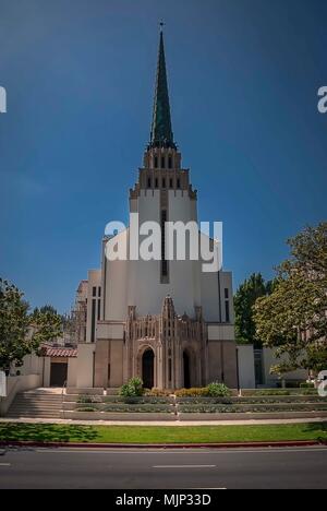 The Westwood United Methodist Church on Wilshire Boulevard, Los Angeles Stock Photo