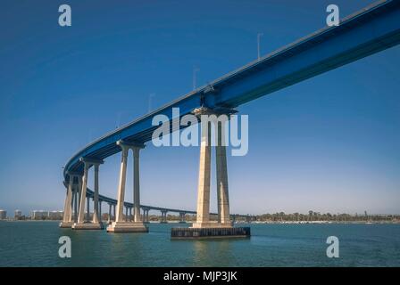 The Coronado Bridge linking San Diego with the resort city of Coronado in Southern California Stock Photo