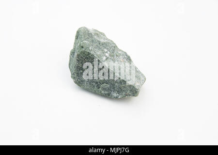 extreme close up with a lot of details of chlorite mineral isolated over white background Stock Photo