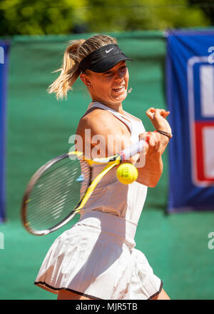 Karlsruhe, Deutschland. 06th May, 2018. Dalma Galfi (HUN/TCR). GES/Tennis/Bundesliga: TEC Waldau Stuttgart, 06.05.2018 | usage worldwide Credit: dpa/Alamy Live News Stock Photo