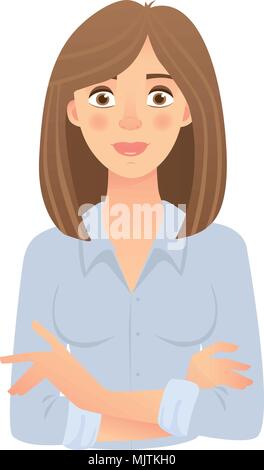 thinking business woman Stock Vector