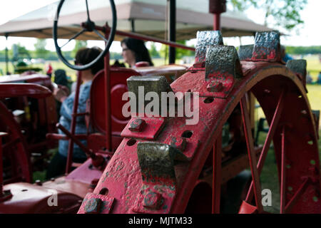 An antique Farmall tractor on display at the 14th annual Hot Air Balloon Festival in Foley, Alabama. Stock Photo