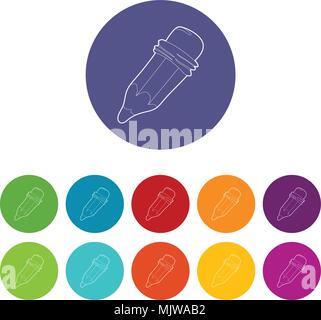 Pencil icon, isometric 3d style Stock Vector
