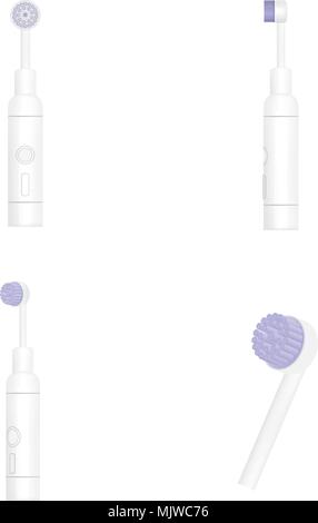 Toothbrush icon set, realistic style Stock Vector Image & Art - Alamy