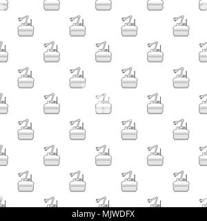 Robot crane pattern vector seamless Stock Vector