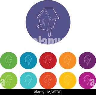 Nesting box icon, isometric 3d style Stock Vector