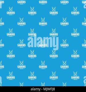 Saber pattern vector seamless blue Stock Vector