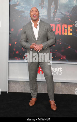 Premiere Of Warner Bros. Pictures' 'Rampage'  Featuring: Dwayne Johnson Where: Los Angeles, California, United States When: 04 Apr 2018 Credit: FayesVision/WENN.com Stock Photo