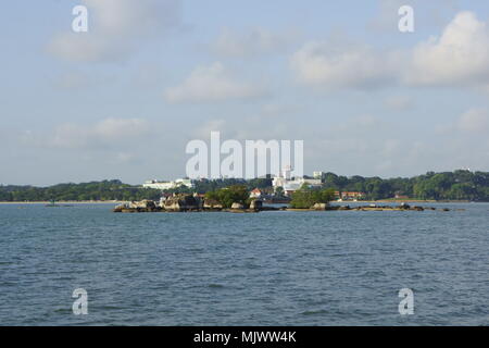 A small land in between sea Stock Photo